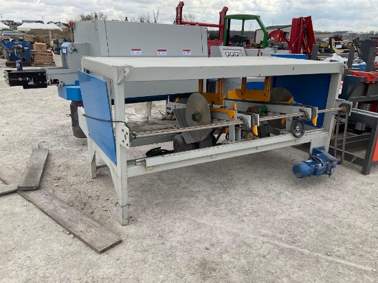 Trim Saw, Sawmill World, 3Phase 7.5 KW, 2Head Trim Saw, New