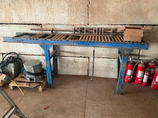 (INV80069) 14" X 7' Dead Roll for cut off table w/stops