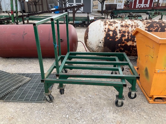 2 - 40" X 46" steel frame carts w/ caster wheels