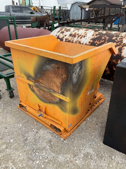 3' X 40' X 3 yellow self dumping hopper