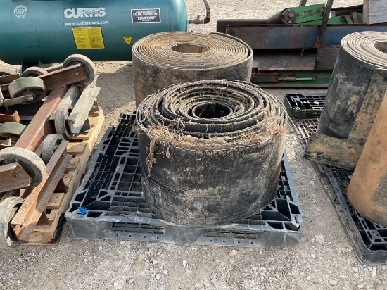 pallet w/2 rolls belting 18" wide