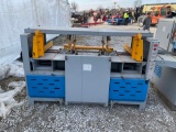 Head Notcher, Sawmill World, 3Phase, 18.5KW, Double Head Notcher Slot Depth 45mm Slot Width 230MM