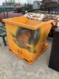 3' X 40' X 3 yellow self dumping hopper