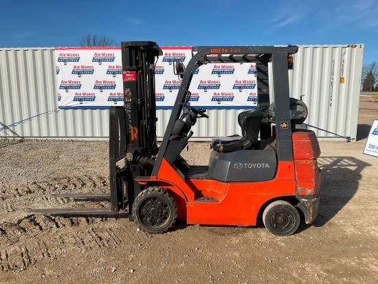 (INV615) Toyota Propane Forklift 6,750 Hrs Works Good