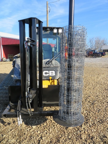 (INV70004) New Unused Liberty Machine Woven Wire Unroller/ Stretcher Skid Steer Attachment