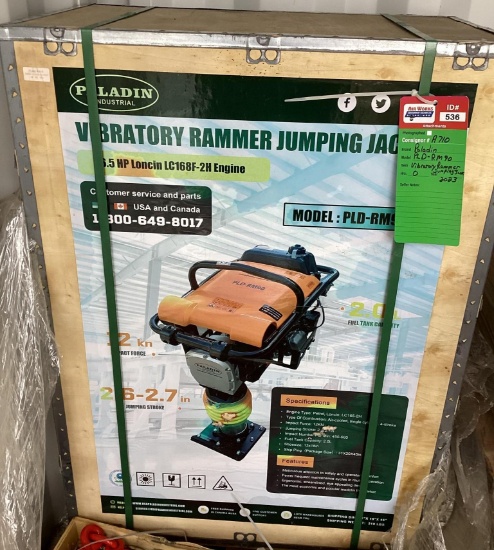 (INV536) New Unused Model PLD-RM90 Vibratory Rammer Jumping Jack