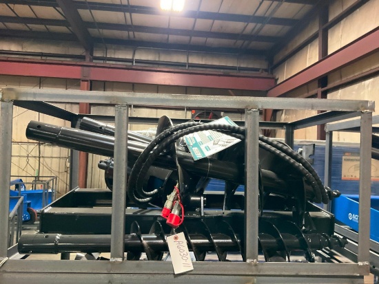 (INV70067) New Unused Mower King Model SSECAG-Y Skid Steer Auger Attachment With 3 Augers