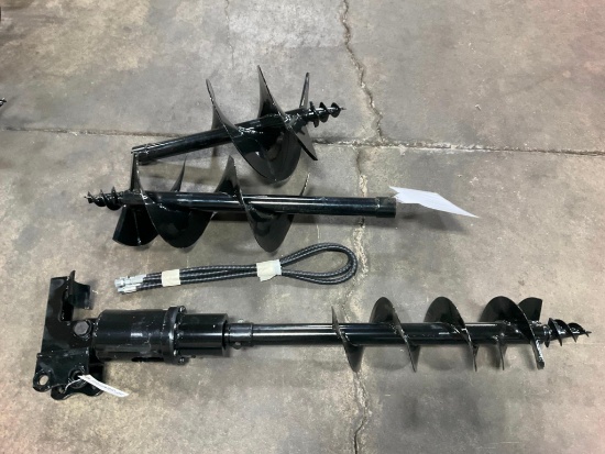 (INV70009) New Unused Lanity Auger Excavator Attachment with 3 Augers