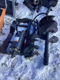 New Unused Wolverine Auger Model ADB-13-1218R Skid Loader Attachment With 8