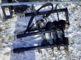 New Unused Wolverine Auger Model ADB-13-1218R Skid Loader Attachment With 8