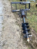 (INV570) Hydraulic Auger Skid Loader Attachment