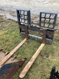 (INV542) Stout 48 in. Heavy Duty Pallet Forks Skid Steer Attachment