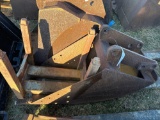 EXCAVATOR BUCKET AND METAL STAND