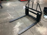 (INV70078) New Unused Mower king Model SA Skid Steer Pallet Fork Attachment