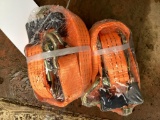 (INV525) 2 New Unused 1 1/2in. x 27 ft. Ratchet Tie Down