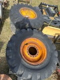 Set of 4 tires with rims 17.5-25