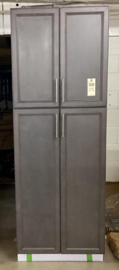 Wood Cabinet with Finished Sides 30"x 30"x 7' High.10 - 25-1/2" x21" Drawers. See Lot Description