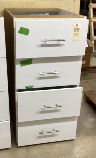 White 4 Drawer Base Cabinet 24" Wide x 30" Deep x 46.5 High