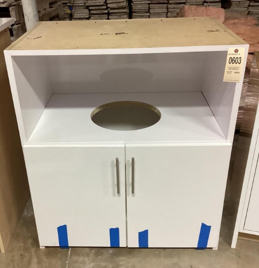 Cabinet Base Without Top. Waste Disposal Compartment 36" Wide x 24" Deep x 41" High