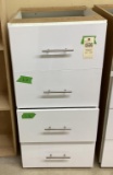 White 4 Drawer Base Cabinet 24