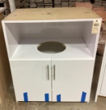 Cabinet Base Without Top. Waste Disposal Compartment 36