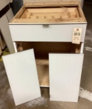 Wood Vanity With Metal Accent Fronts 24