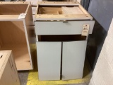 Wood Vanity With Metal Accent Fronts 24