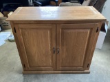 Oak 2 Door Cabinet With 2 Shelves 18