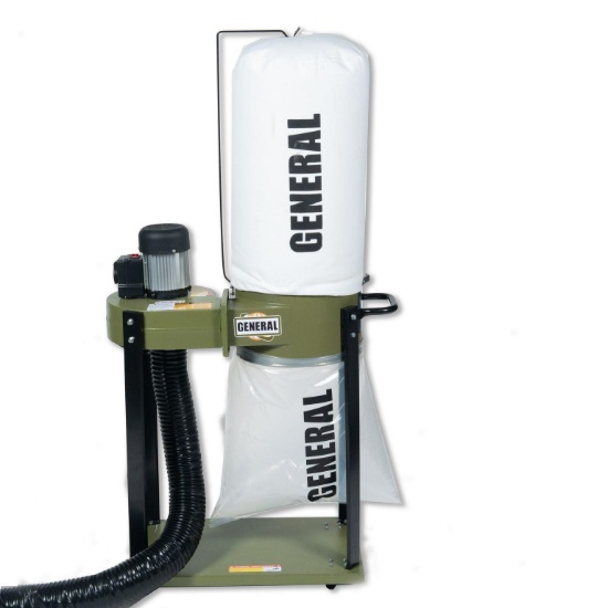 1HP Dual Action Switch Commercial Dust Collector with 2 Micron Bag Filter (110V 1PH) New in box