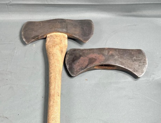 Collins Double bit axe and additional Collins double bit head