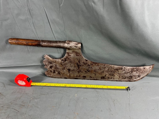 Decorated Hand Forged Goosewing Axe
