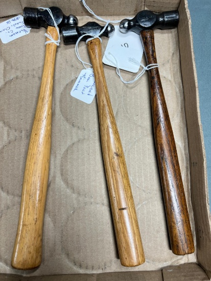3 VINTAGE MACHINIST HAMMERS - BILLINGS, VAUGHAN, VLCHEK