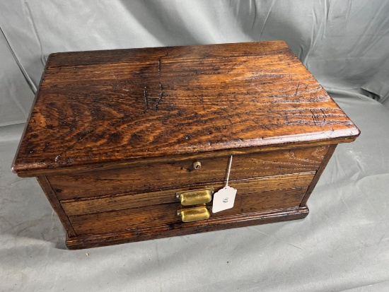C. E. JENNINGS TOOL CHEST CA: 1878-1920, CHESTNUT
