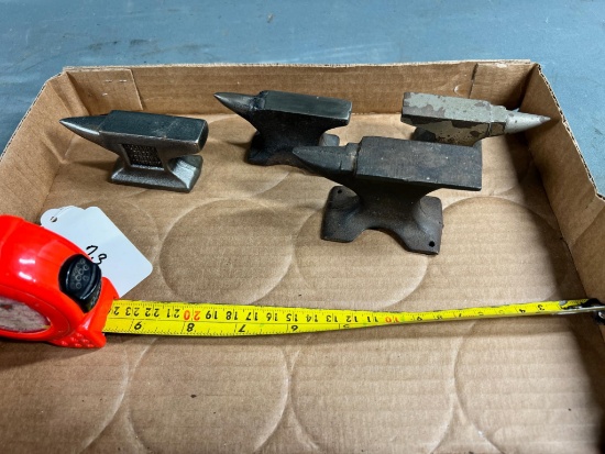 4 ANTIQUE MINIATURE ANVILS