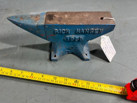 1955 LAKEWOOD HIGH SCHOOL SHOP ANVIL - R. HANSEN