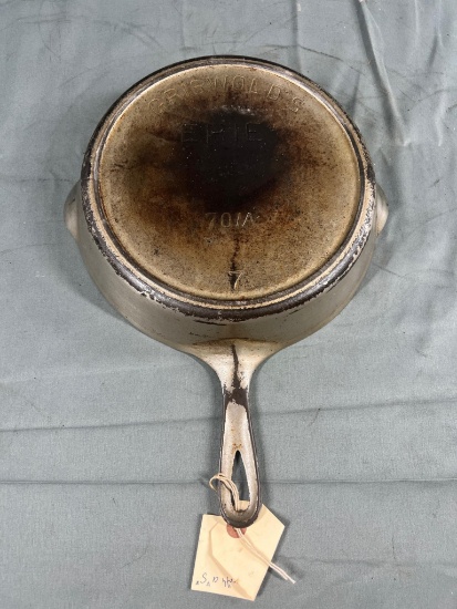 Griswold's Erie no. 7 Cast Iron Skillet, plated