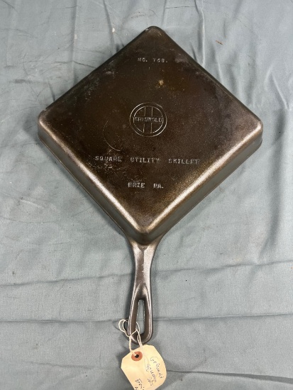 Griswold No. 768 Square Utility Skillet, Erie PA, 9 x 9 inches