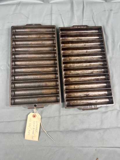 Pair of Breadstick pans, Erie 954 and Griswold 954