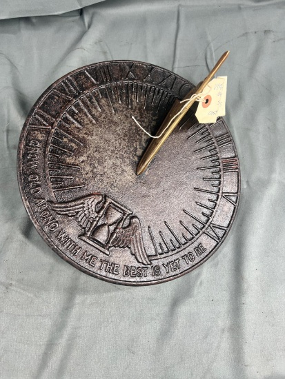 Virginia Metal Crafters Sun Dial, cast Iron and brass