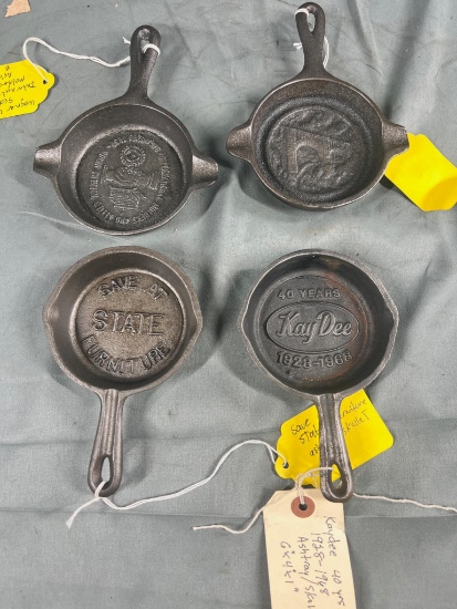 4- Advertising cast iron ashtrays
