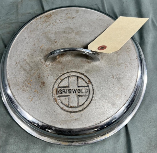 Griswold no. 9 Self Basting Dutch Oven Lid, plated