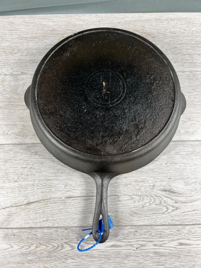 Griswold No. 14 Large Block Logo Cast Iron Skillet w/ heat ring