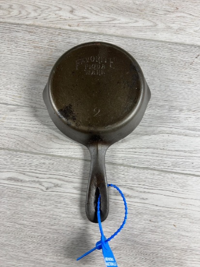 Favorite Piquaware no. 2 cast iron skillet