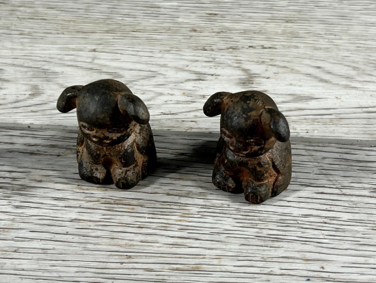 2- Cast Iron Pups marked Griswold