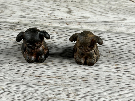 2- Cast Iron Pups marked Griswold
