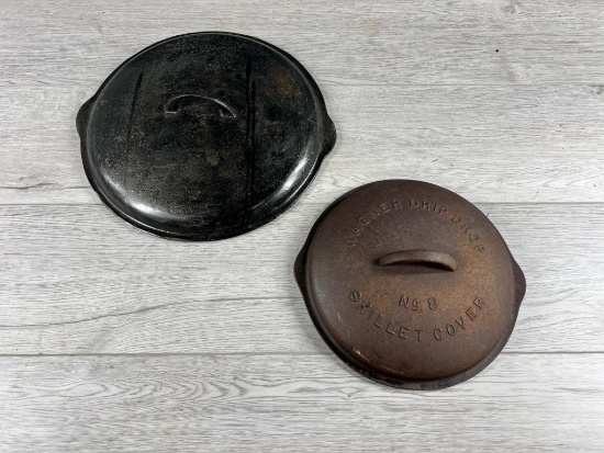 Wagner No. 8 Skillet Cover and Griswold No. 12 Skillet Cover