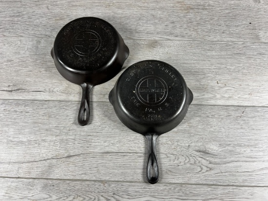 2- Griswold No. 5 Large Block Logo Skillets