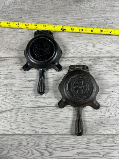 2- Griswold Cast Iron Ashtrays