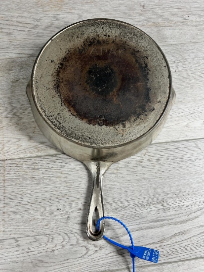 Wapak No. 8 Cast Iron Skillet, plated