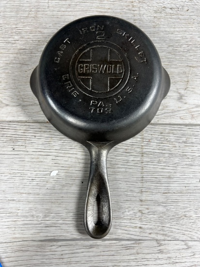 Griswold No. 2 Large Block Logo Cast Iron Skillet